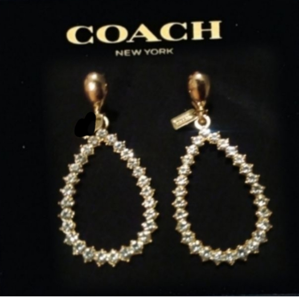 Coach Gold Earrings No Box Or Tags Gold Tone Coach Stamped Authentic